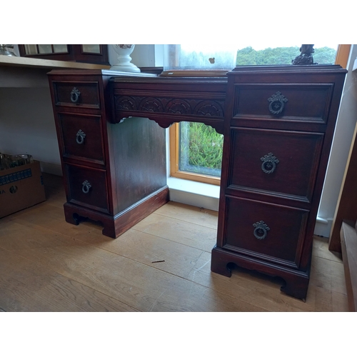 57 - Ladies kneehole desk 108 Wx47 Dx75 H cm approx.