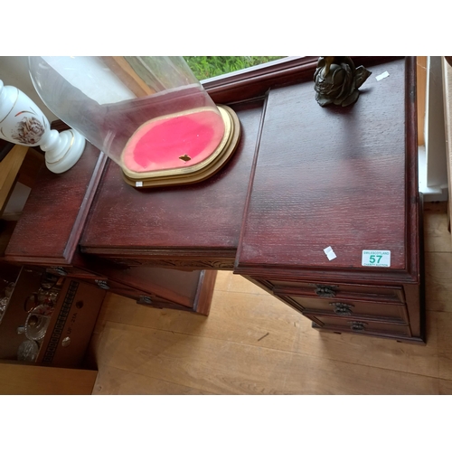 57 - Ladies kneehole desk 108 Wx47 Dx75 H cm approx.