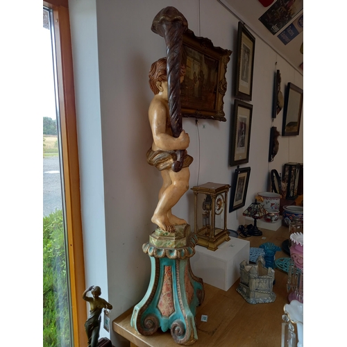 60 - Early 20th Centaury Italian Putti Lamp Base 122cm tall approx.