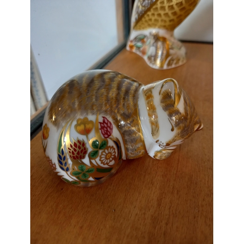 242 - 6x Royal Crown Derby (all with gold seal on base). Citron Cockatoo 2004. Woodland Squirrel 2005. Mee... 