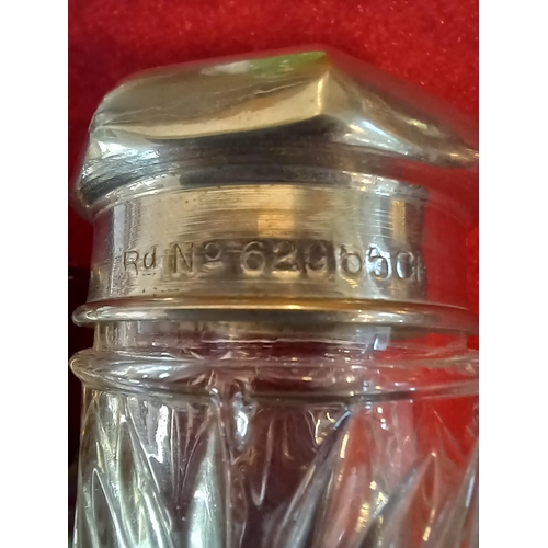 259 - 9x Silver metal topped glass bottles some believed to be silver