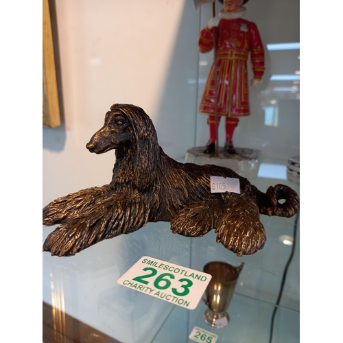 263 - Bronze Afghan Hound by Basil Matthews 19cm approx.