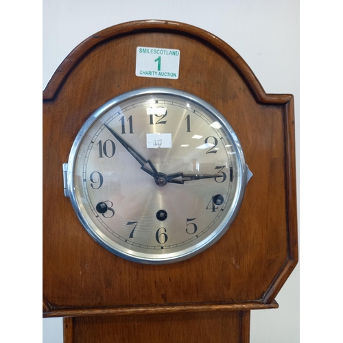 1 - Art Deco Granddaughter Clock 142cm High approx.