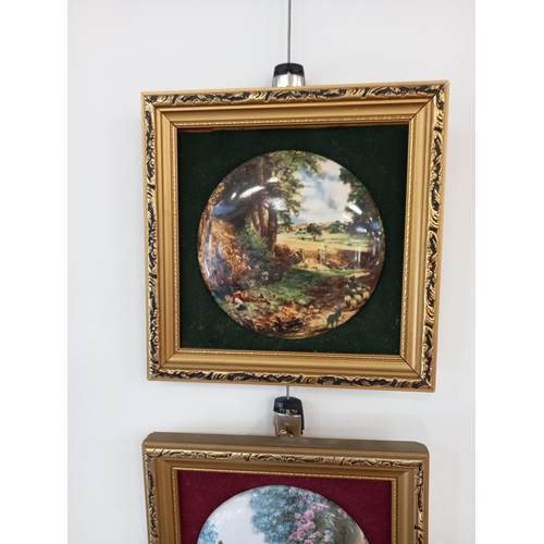 5 - 4 X Ceramic Miniatures in Frames 18 x 18 cm approx. each