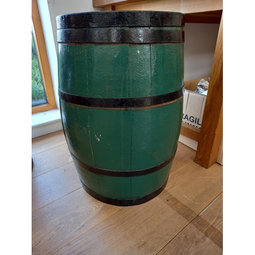 54 - Vintage Wooden Barrel with Removable wooden Lid