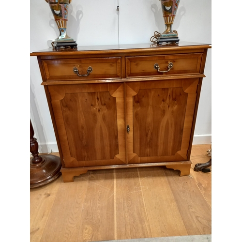 80 - Small Yew wood style sideboard