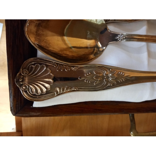 95 - Cased set of un-hallmarked .800 stamped silver cutlery with shell patterned handles. This has an Ins... 