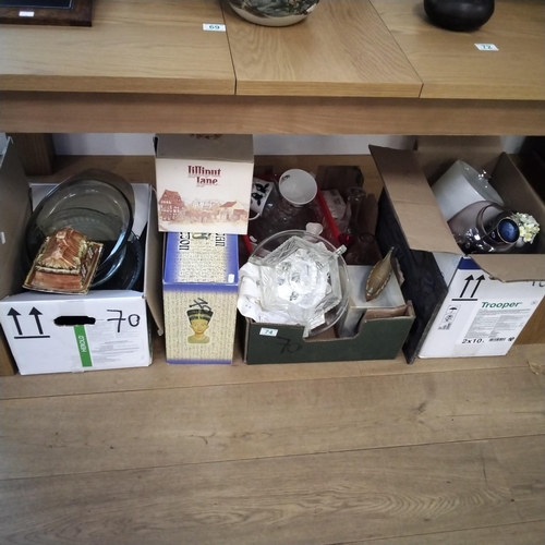 74 - 5x Box lot under the table