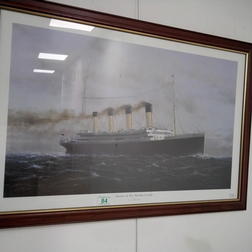 84 - Titanic print framed