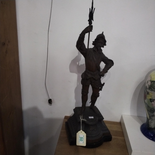 50 - French Spelter Figure Hugvenot