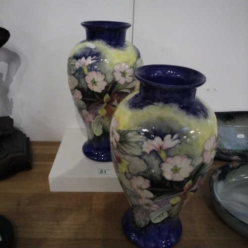 51 - Pair of Tupton Vases 40H cm approx.