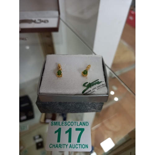 117 - Genuine Jade veritable earrings