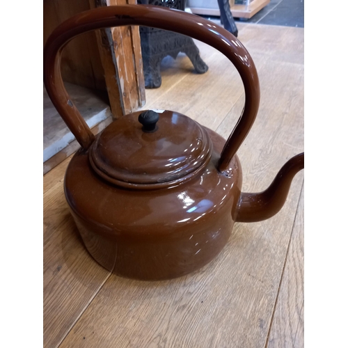 253 - 2x large enamel kettles