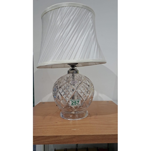 257 - Crystal Lamp with Shade