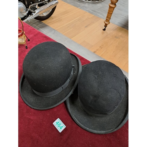 464 - 2x Bowler hats