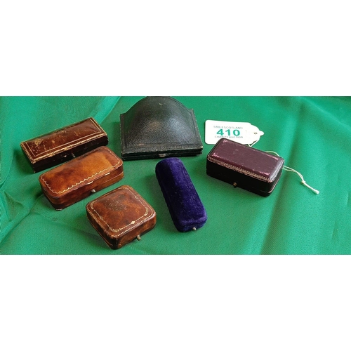 410 - 6 vintage Jewellery cases see photos