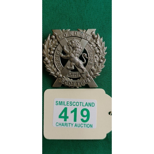 419 - London Scottish Strike Sure 1900-1902 South Africa.