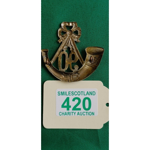 420 - Glengarry cap badge for 90th foot regiment Scotland