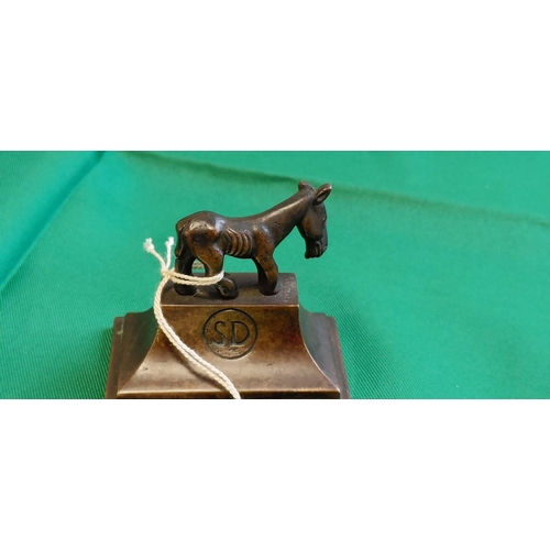 429 - brass/Bronze are The Last Horse SD,  statue measures 7 cm long and 6cm tall. Extremely rare.