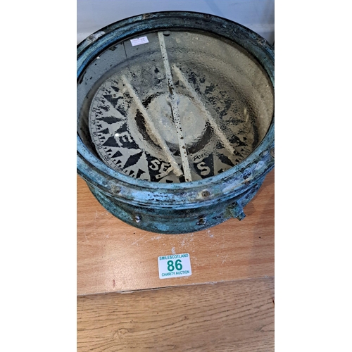 86 - Antique Aberdeen ships compass