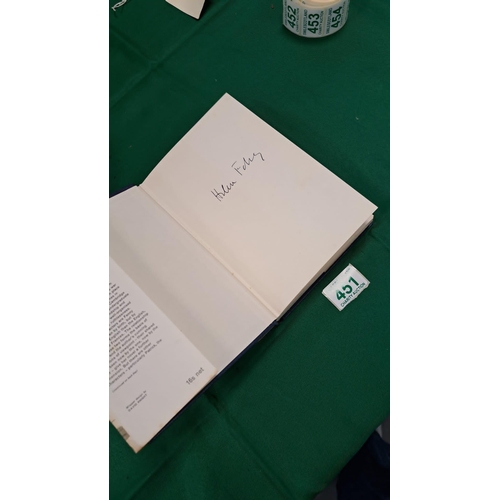 451 - A handful of time by Helen Foley unclipped dust cover, signed by the author first edition