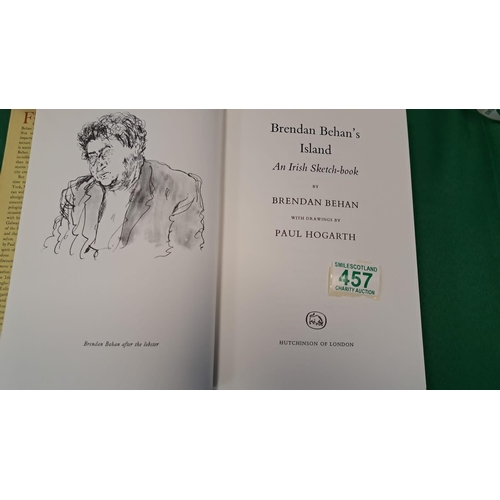 457 - Brendan Behan's Island, An Irish sketch-book by Brendan Behan drawings by Paul Hogarth. Unclipped du... 