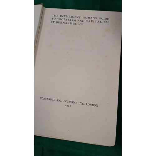 461 - 2 x The Intelligent Woman's guide to Socialism and Capitalism by Bernard Shaw. See Photos