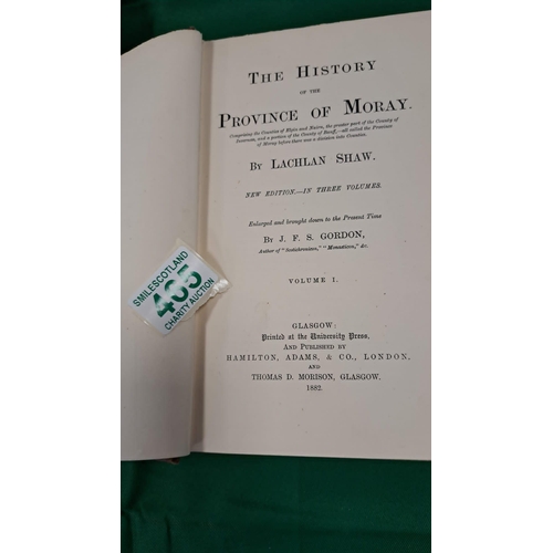 465 - 2 x Vintage book about Morayshire see photos for description.