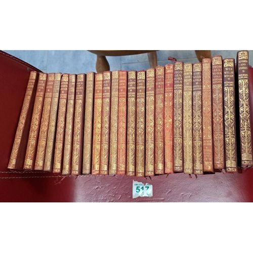 517 - A set of 24 Rudyard Kipling pocket books with soft covers from the 1920`s