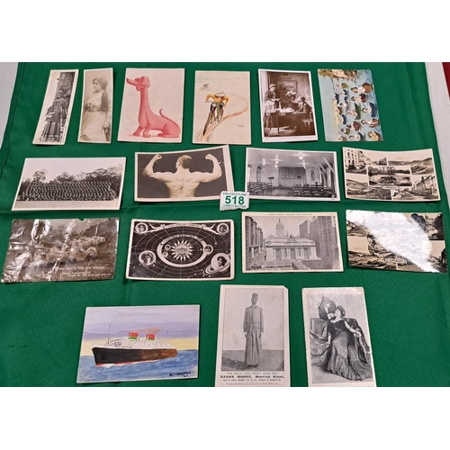 518 - A selection of vintage postcards