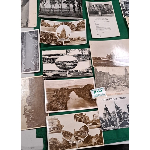 521 - A selection of black and white Scottich postcards