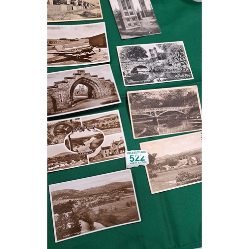 522 - A selection of postcards from Aberdeen , Morayshire , Stornoway etc Black and white