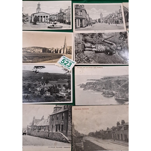 523 - A selection of postcards from Aberdeenshire , all black and white