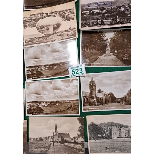 523 - A selection of postcards from Aberdeenshire , all black and white