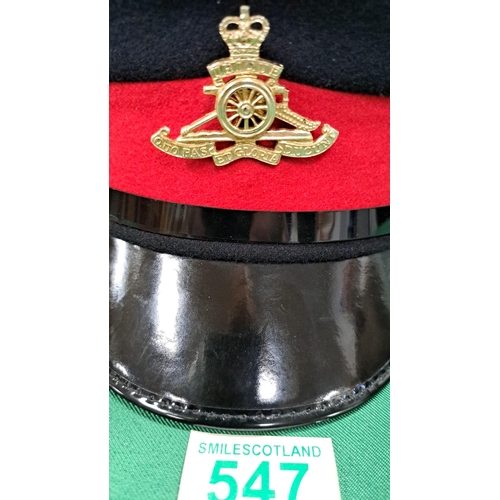 547 - Ceremonial hat for Royal regiment of Canadian Artillery whither right and glory lead.