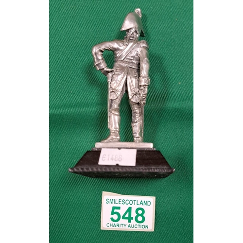 548 - Royal Hampshire  22nd Cheshire regiment on foot 1806 pewter statue