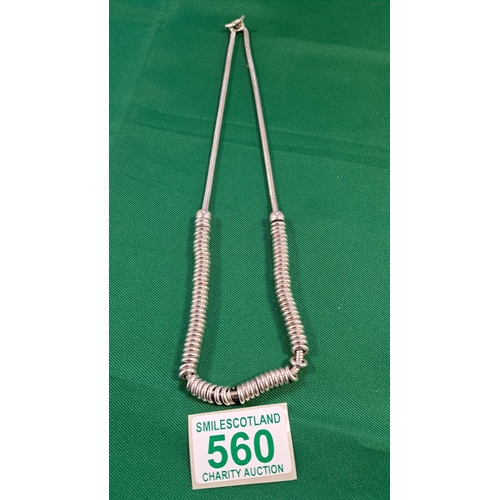 560 - 2 necklaces and a bracelet marked Links of London