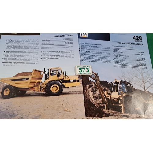 573 - Vintage Cat bulldozer Tractor Catalogue's and one other