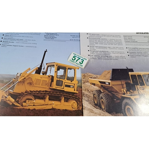 573 - Vintage Cat bulldozer Tractor Catalogue's and one other