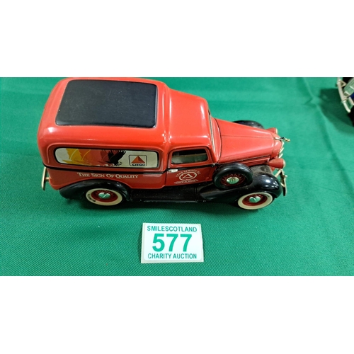 577 - 2 Toy vans by liberty classics  , limited edition 1936 Dodge