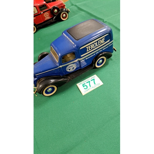 577 - 2 Toy vans by liberty classics  , limited edition 1936 Dodge