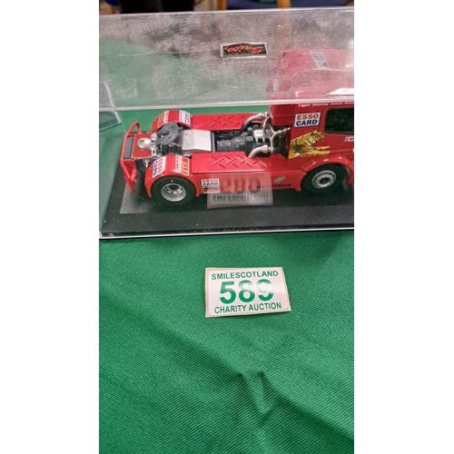 589 - 4 x siaco racing Lorry models in cases