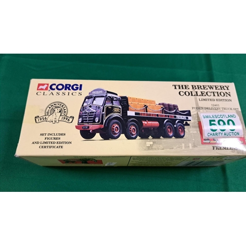 590 - 2 x Corgi Classics lorries  12401 Foden delivery truck and 27901 Atkinson Articulated Tanker Set.