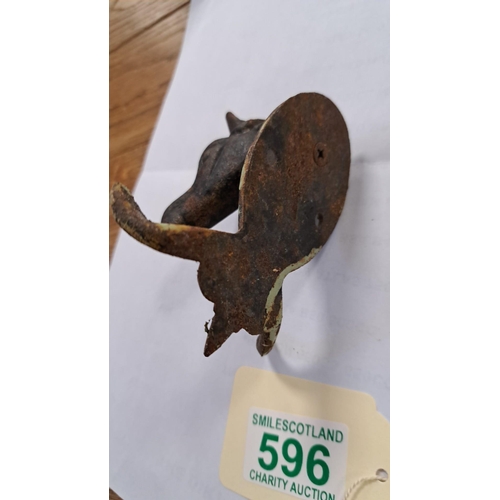 596 - cast vintage Horse coat hanger peg