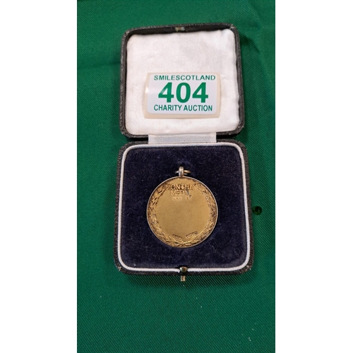 404 - Scottish Daily Express Monthly Medal Hallmarked . J.Mc M  silver hallmarked , no subscription with o... 