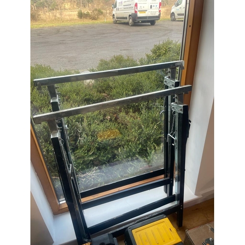 301 - Pair of metal work trestles