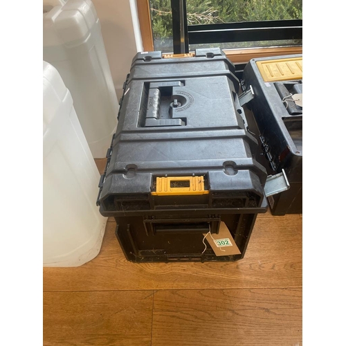 302 - De Walt toolbox with various tools, more photos to follow