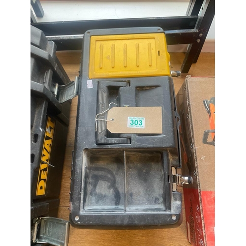 303 - Stanley tool box with various tools