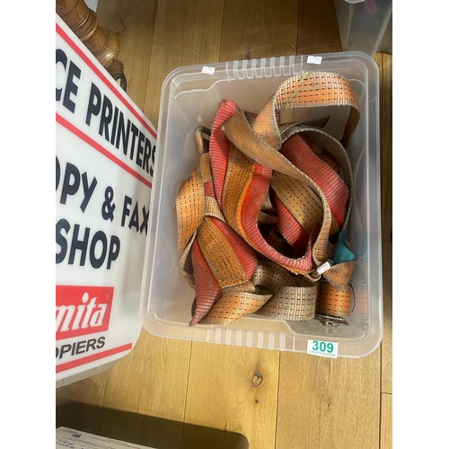 309 - Ratchet straps for car transporter (wheels)