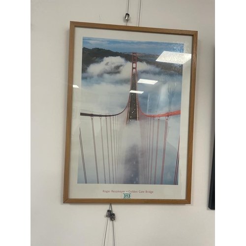 313 - Framed picture by Roger Ressmeyer, Golden Gate Bridge